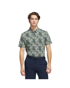 Adidas Go-To Print polo - Grøn/Navy